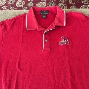 St Louis Cardinals Polo Shirt Antigua Red Size Large Cotton (NH)